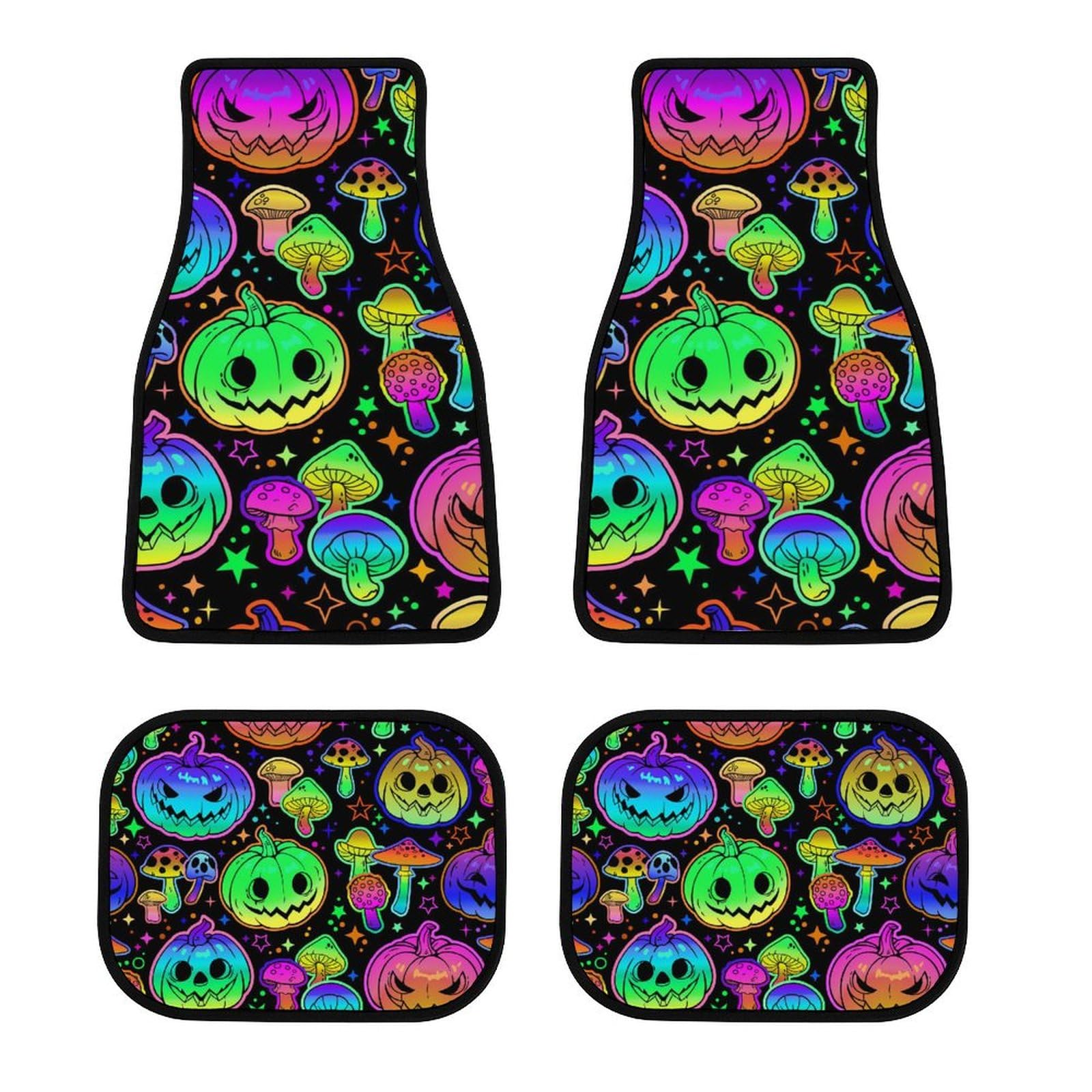 color13 Auto-Fußmatten mit Halloween-Motiv, Trippy Mushroom Pumpkin, universelle Automatten mit Rutschfester Unterseite für Damen und Herren, für SUVs, Limousinen color13 Auto-Fußmatten mit Halloween-Motiv, Trippy Mushroom Pumpkin, universelle Automatten mit Rutschfester Unterseite für Damen und Herren, für SUVs, Limousinen von Anceky