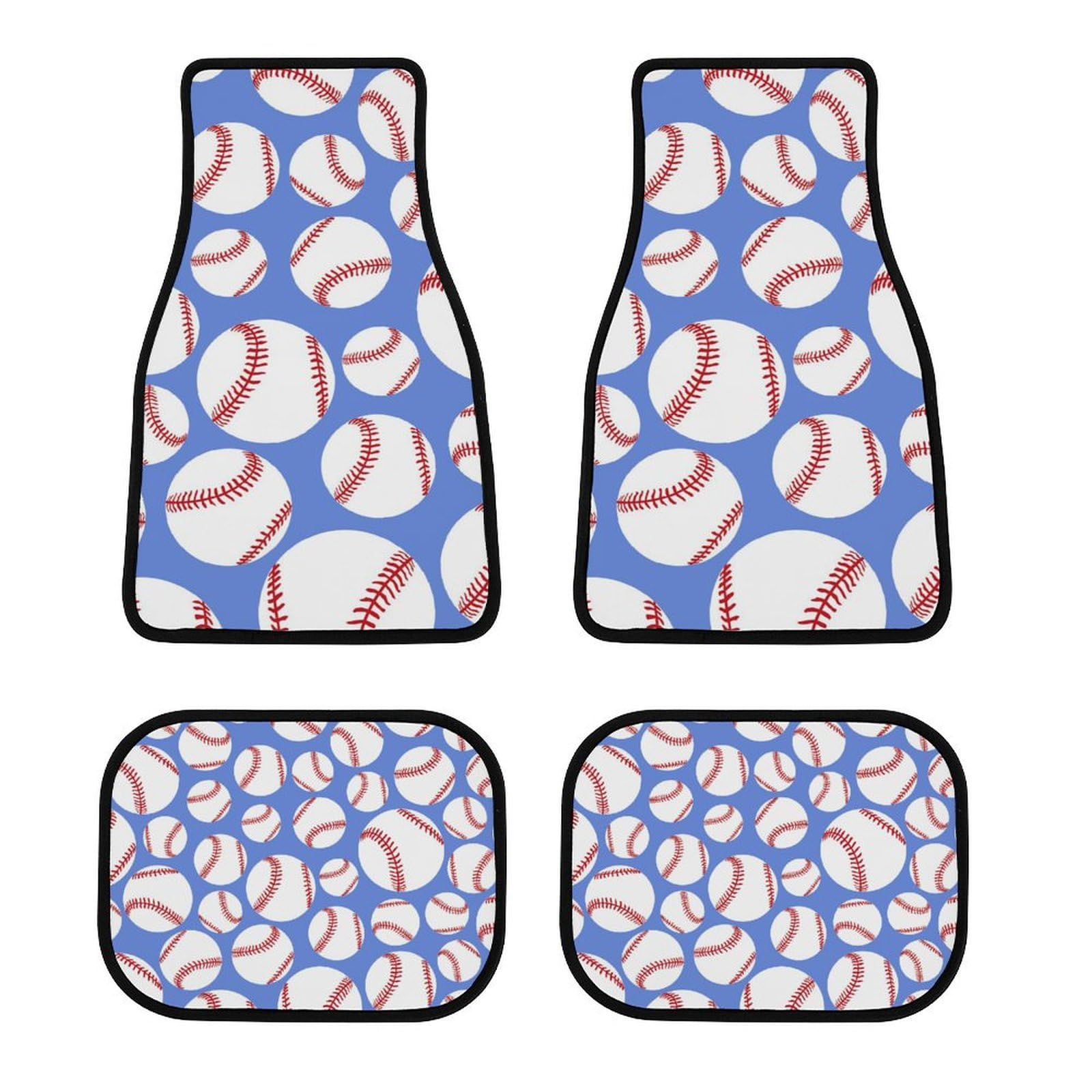 color14 Auto-Fußmatten-Komplettset 4-teilig vorne und hinten, rutschfest, Baseballs, blau, Teppich, Innendekor-Zubehör color14 Auto-Fußmatten-Komplettset 4-teilig vorne und hinten, rutschfest, Baseballs, blau, Teppich, Innendekor-Zubehör von Anceky