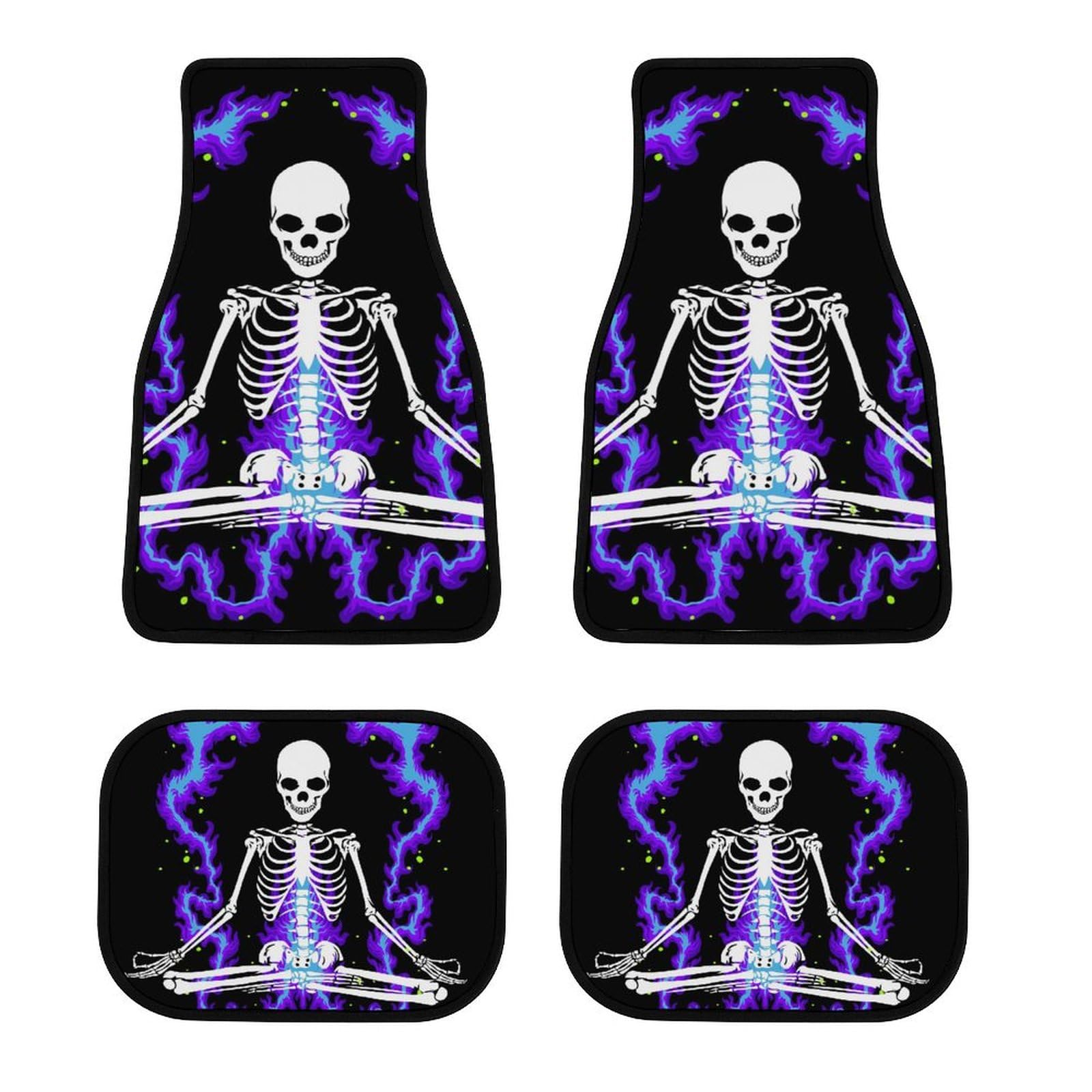 color6 Autoteppiche mit Motiv „Trippy Meditation Skeleton, universelle Passform, Autofußmatten mit Rutschfester Rückseite, passend für SUV, LKW, 4er-Set color6 Autoteppiche mit Motiv „Trippy Meditation Skeleton, universelle Passform, Autofußmatten mit Rutschfester Rückseite, passend für SUV, LKW, 4er-Set von Anceky