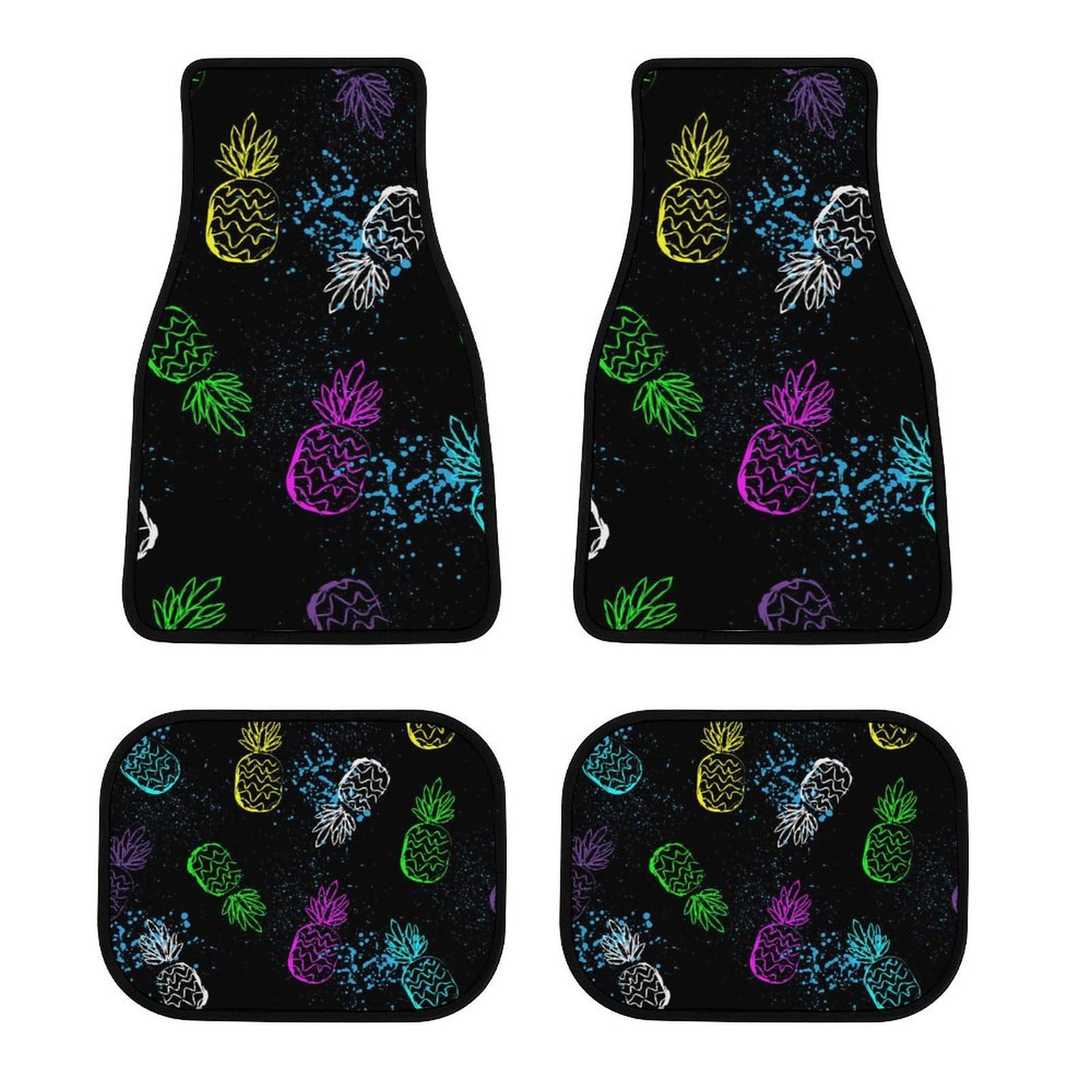 color8 Auto-Fußmatten-Set, 4-teilig, Bunte Kiefernholz-Schwarz-Auto-Fußmatten, komplettes Set, Innenraumschutz mit Rutschfester Rückseite color8 Auto-Fußmatten-Set, 4-teilig, Bunte Kiefernholz-Schwarz-Auto-Fußmatten, komplettes Set, Innenraumschutz mit Rutschfester Rückseite von Anceky