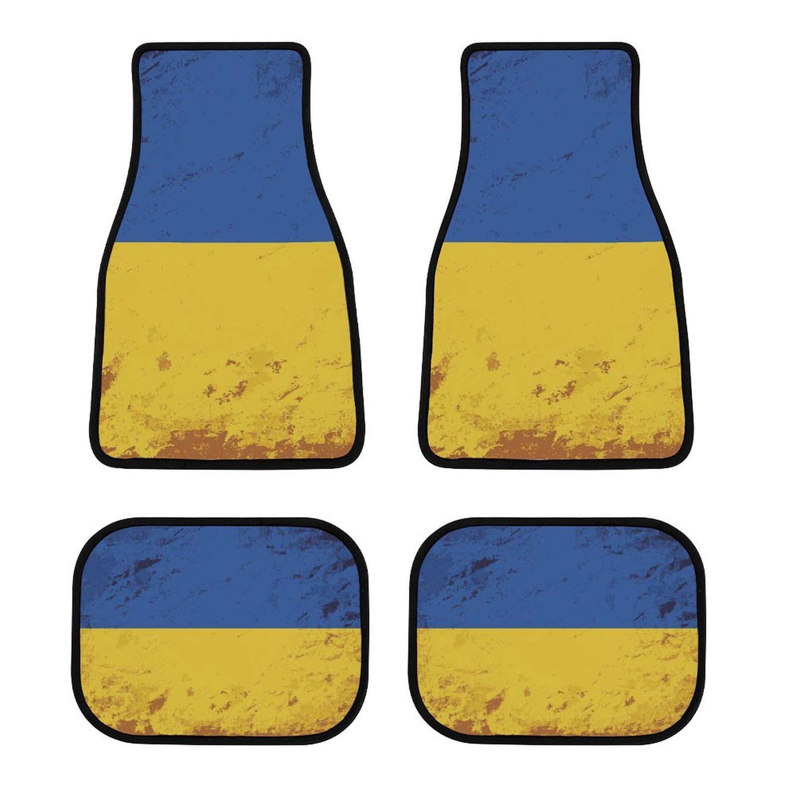 color8 Auto-Fußmatten mit ukrainischer Landesflagge, universelle Passform, komplettes Set für die meisten Autos, SUVs und LKWs color8 Auto-Fußmatten mit ukrainischer Landesflagge, universelle Passform, komplettes Set für die meisten Autos, SUVs und LKWs von Anceky