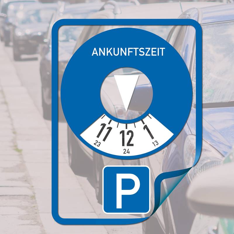 akula Parkscheibe Aufkleber Variante B Folie Sticker Etikett selbstklebend. von akula