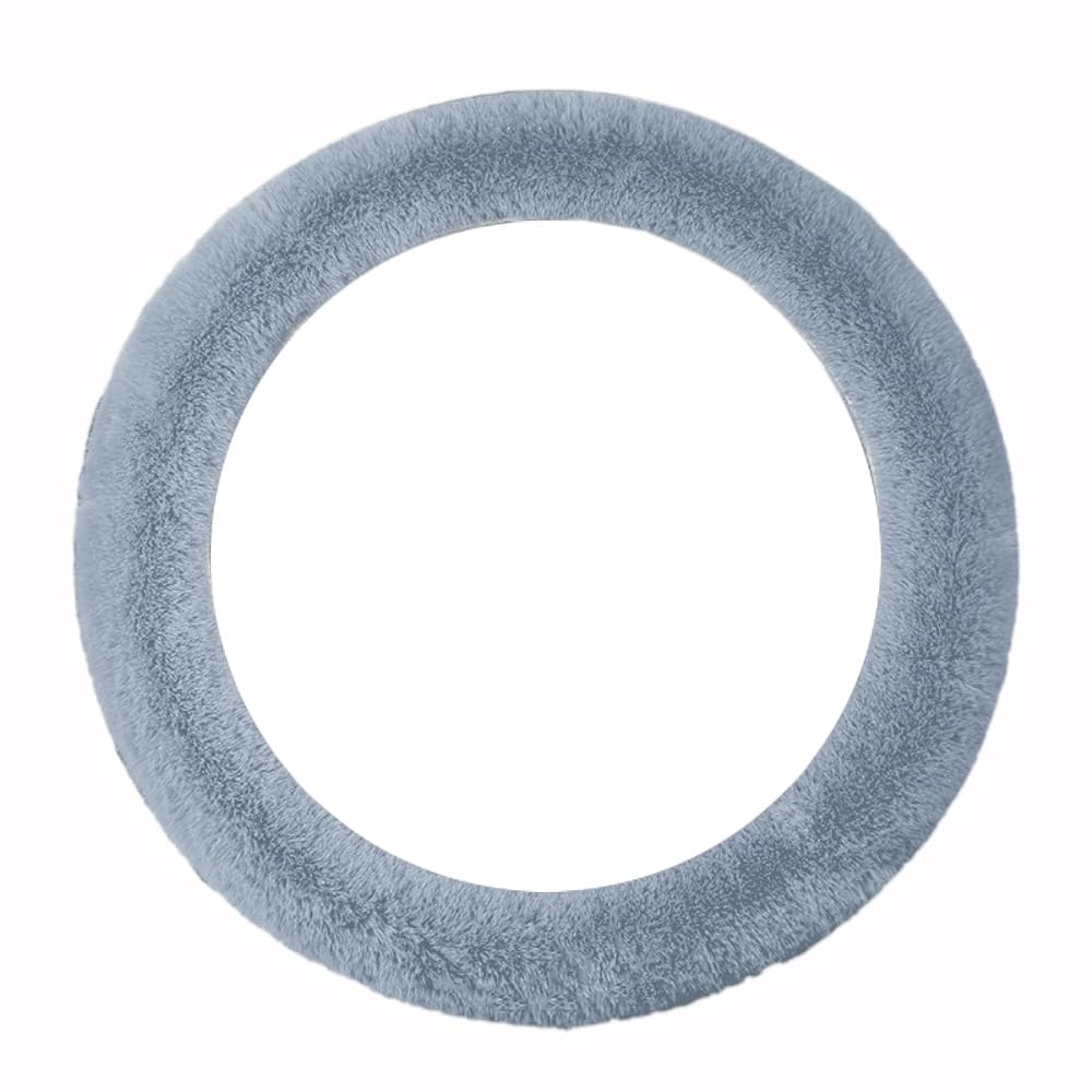 Plüsch Lenkradbezug, Fell Lenkradschoner Lenkradhülle, Winter Universal Auto Lenkrad, Atmungsaktiv Weich Lenkradschutz, Lenkrad Abdeckung für Auto Zubehör, 38cm,Grau Plüsch Lenkradbezug, Fell Lenkradschoner Lenkradhülle, Winter Universal Auto Lenkrad, Atmungsaktiv Weich Lenkradschutz, Lenkrad Abdeckung für Auto Zubehör, 38cm,Grau von Anevous