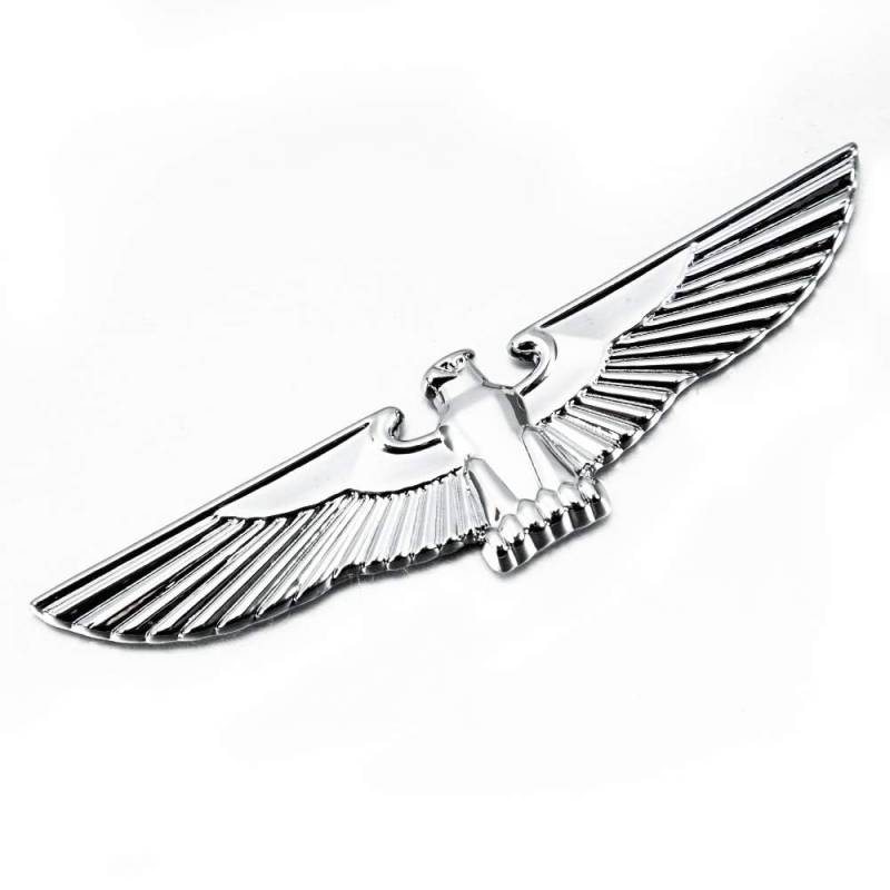 Angelkiss 1 Stück 3D Metall-Aufkleber, geeignet für universelle Motorrad- und Autostyling-Dekorationszubehör (Silber) von Angelkiss