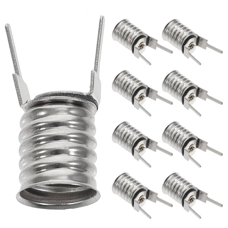 Angoily E10 Lampenfassung: 10 Stück E10 Lampensockel Für Mini Glühbirnenfassung LED Glühbirnen LED Lampen Steckdose von Angoily