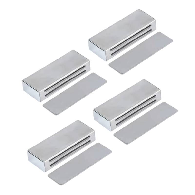 Angoily 4 Stück Türmagnettür Türfeststeller für Schränke Magnetverschlüsse für Schränke magnetischer Fang für Kabinett Schrank Magnetverschluss magnetische Schrankverschlüsse Silber von Angoily
