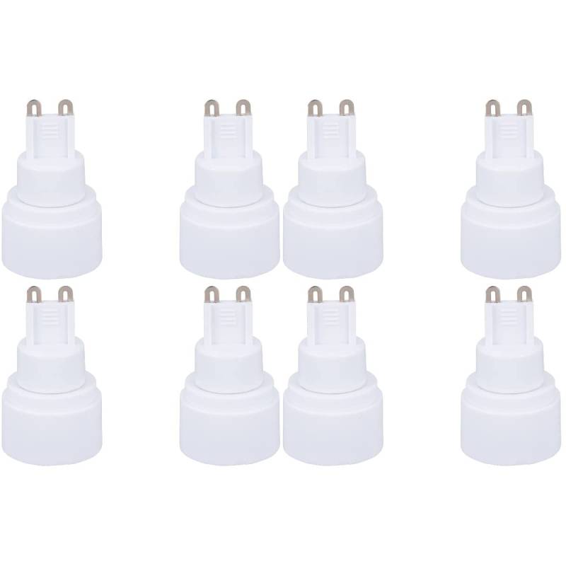Angoily 8 g9 bis e14 Lampenfassung G-zu-E-Lampenfassungskonverter G-Lampenkopf an E-Lampenfassung LED- Lampe lampe adapter Kronleuchter Konverterfassung für Glühbirnen Keramik von Angoily