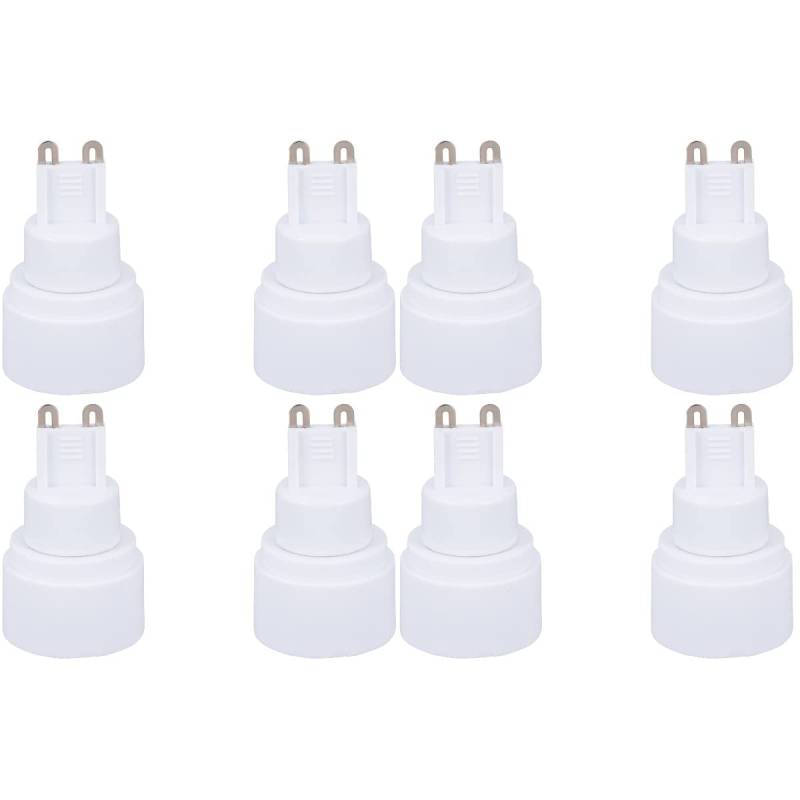 Angoily 8 g9 bis e14 Lampenfassung G-zu-E-Lampenfassungskonverter G-Lampenkopf an E-Lampenfassung LED- Lampe lampe adapter Kronleuchter Konverterfassung für Glühbirnen Keramik von Angoily