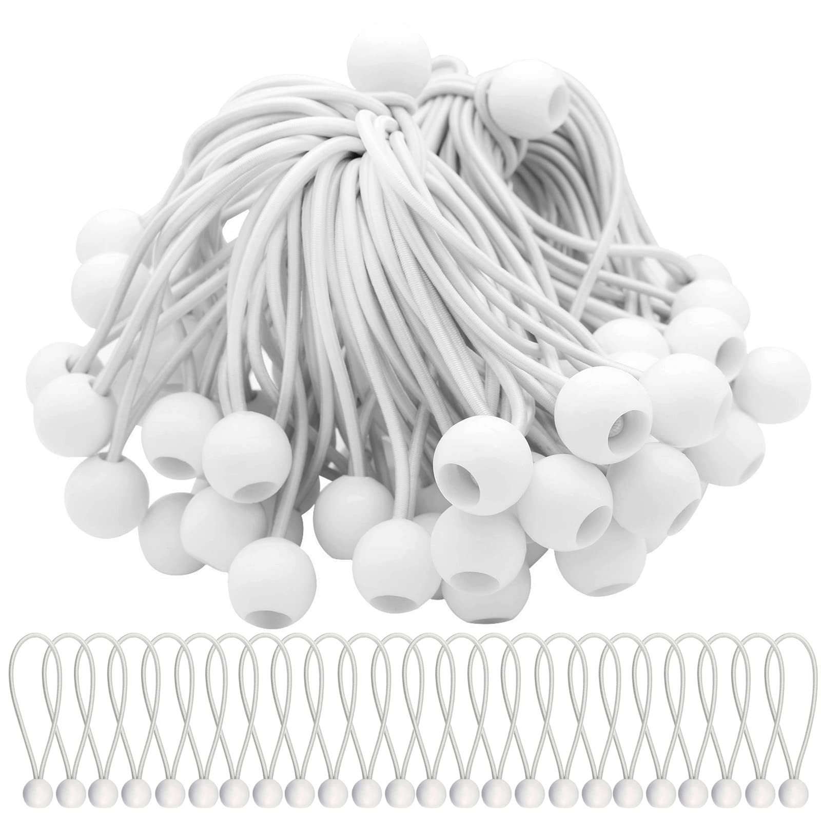 75 Stück Spanngummis mit Kugel, Planenspanner mit Kugel 15 cm, Gummispanner Zeltgummis Expanderschlingen Gummischlaufen für Planen Zelt Banner Netz Pavillions, weiß 75 Stück Spanngummis mit Kugel, Planenspanner mit Kugel 15 cm, Gummispanner Zeltgummis Expanderschlingen Gummischlaufen für Planen Zelt Banner Netz Pavillions, weiß von Anjing