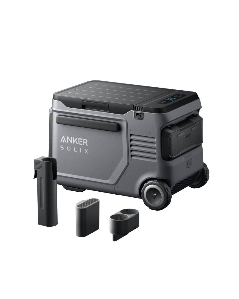 Anker SOLIX EverFrost 2 40L Akku-Kühlbox + Roadtrip-Set, Tragbarer Mini-Kühlschrank, 288Wh, AC/DC oder Solarenergie, Für Camping, Reisen, Angeln (Nur 1 Akku im Lieferumfang) von Anker