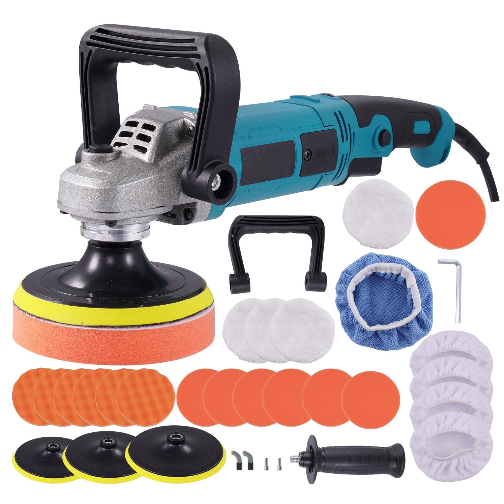 Ankishi Auto Poliermaschine 1600W Professional Polierer Set mit 6 Variable Geschwindigkeit | Abnehmbarer Griff Polierschwamm Polierpad Polierfell Polierset | Polierteller Kit für Metall Möbeln Ankishi Auto Poliermaschine 1600W Professional Polierer Set mit 6 Variable Geschwindigkeit | Abnehmbarer Griff Polierschwamm Polierpad Polierfell Polierset | Polierteller Kit für Metall Möbeln von Ankishi