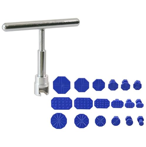 Anlising Dellen Reparaturset Auto, Dellen Reparatur Ausbeulwerkzeug mit 18 Abstandshalter, T Bar Puller, Auto Paintless Dent Removal, Lackfreies Beulen,Auto Werkzeug,Dent Puller Slide Hammer,für Autos von Anlising