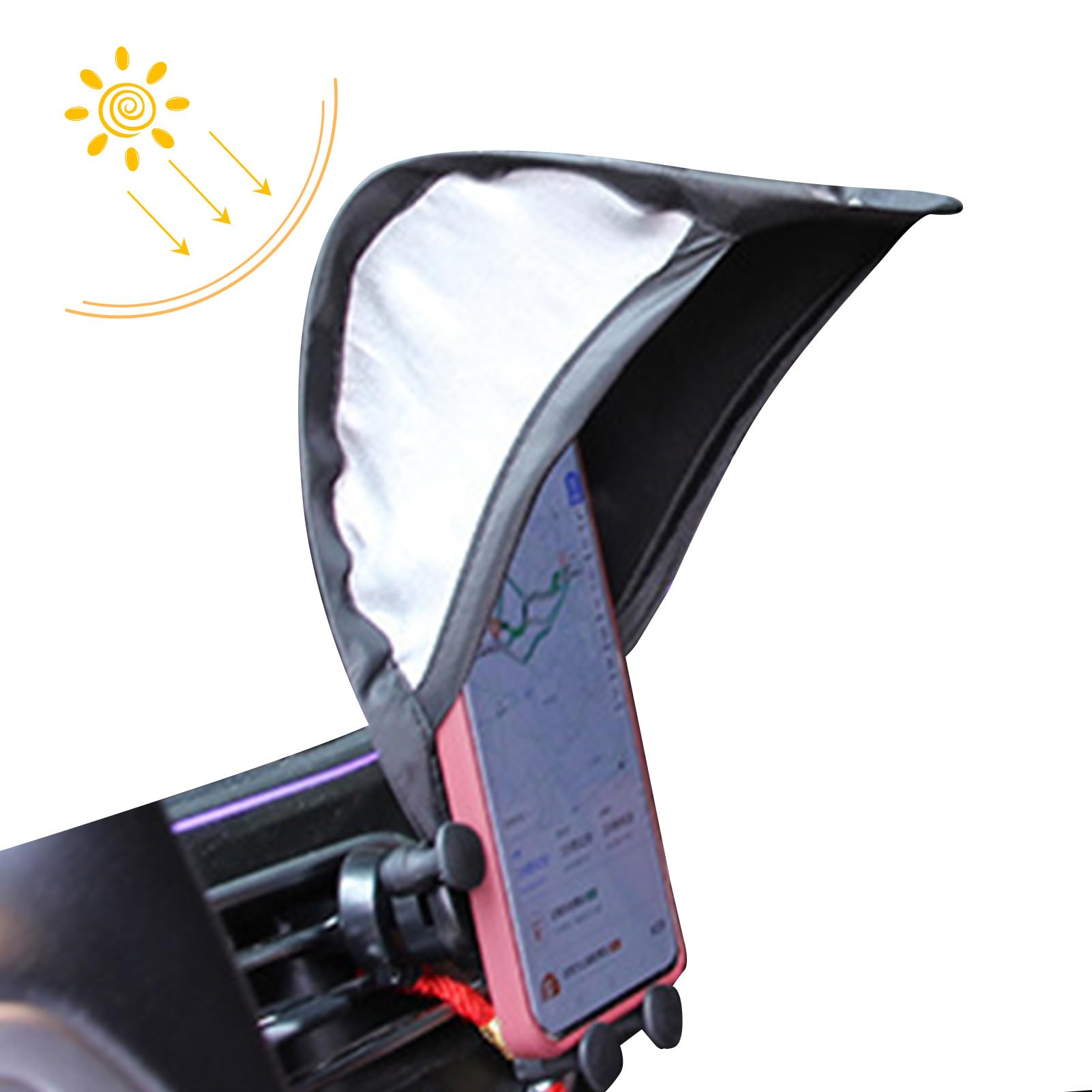 Sonnenschutz Für Autotelefone – Sonnenschutz-Telefonschirm – Sonnenschutz Für Mobiltelefone – Blendschutz-Telefonständer Für Auto Und Motorrad von Anloximt
