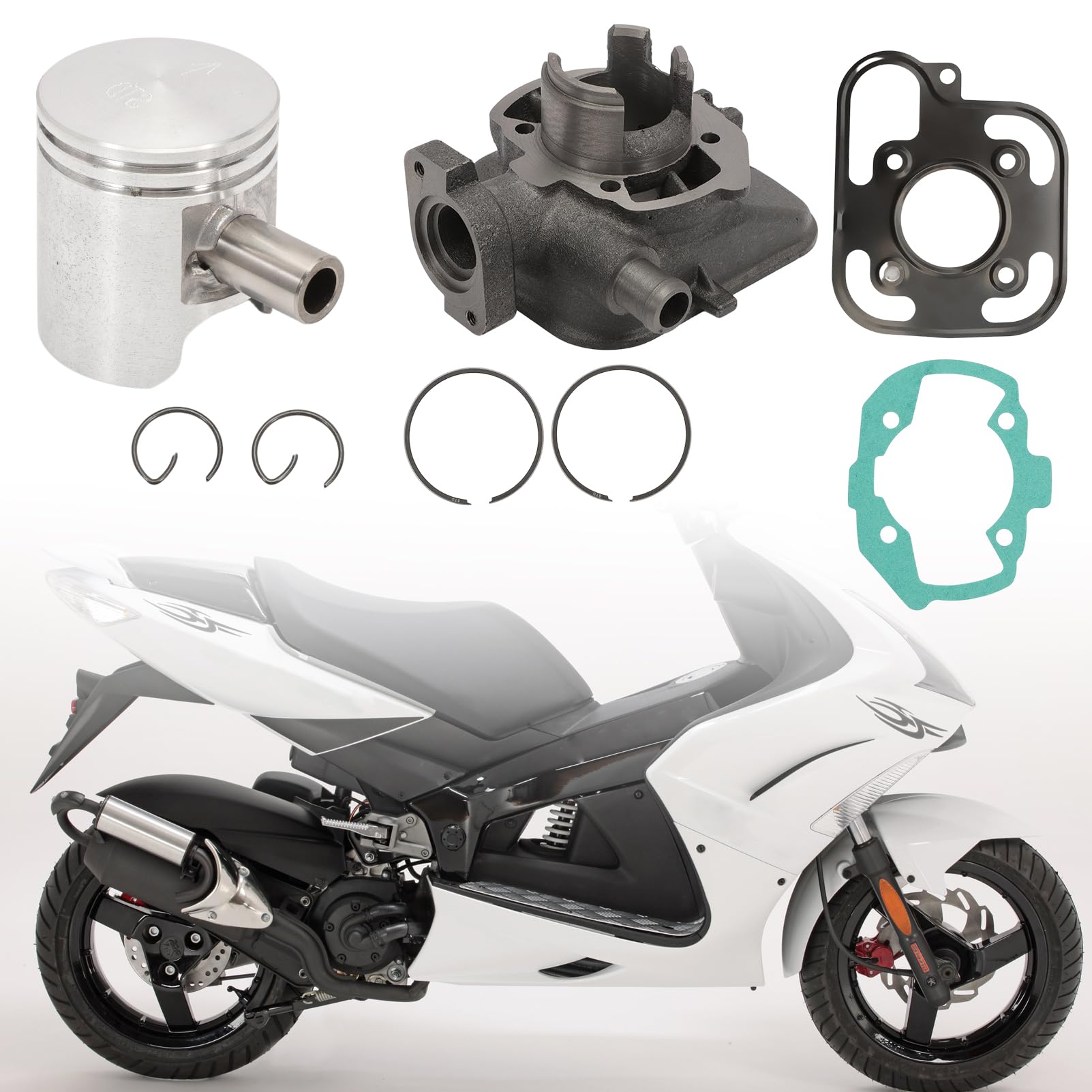 Anlseiod 50ccm Zylinder Kit mit Kolben Kompatibel mit Speedfight 3 LC DD 2009-2015,Jet Force 2003-2015,Ludix Blaster 2 2005-2012 Anlseiod 50ccm Zylinder Kit mit Kolben Kompatibel mit Speedfight 3 LC DD 2009-2015,Jet Force 2003-2015,Ludix Blaster 2 2005-2012 von Anlseiod