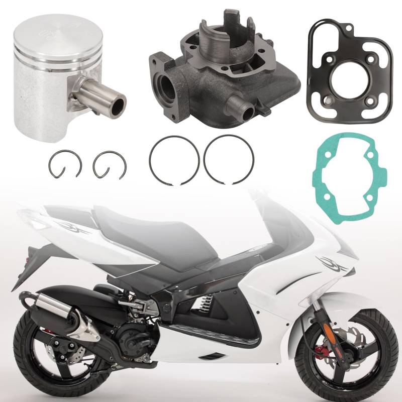 Anlseiod 50ccm Zylinder Kit mit Kolben Kompatibel mit Speedfight 3 LC DD 2009-2015,Jet Force 2003-2015,Ludix Blaster 2 2005-2012 von Anlseiod