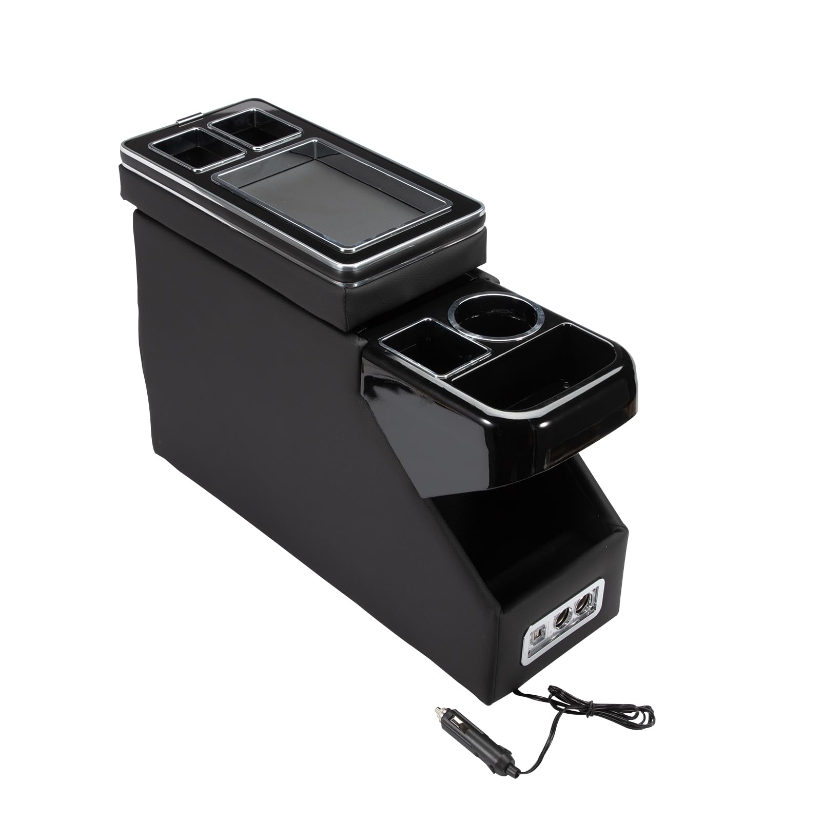 Anlseiod Mittelkonsole mit Ablagen Staufach für Bus T5 T6 ab 2003 2015 Aufbewahrungskiste Mit USB und Zigarettenanzünder von Anlseiod