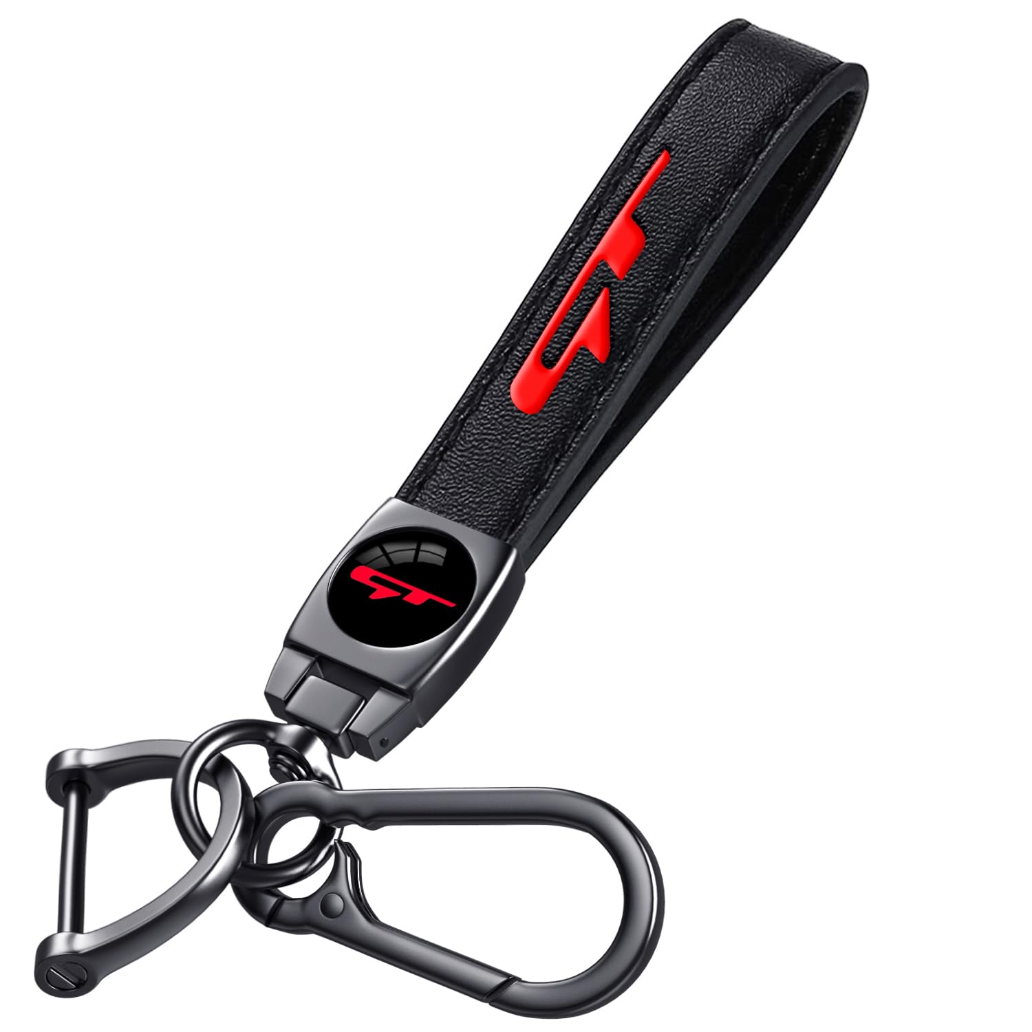 Annloysky Schlüsselanhänger aus schwarzem Leder, Metall, kompatibel mit Kia K3 Forte Cerato 2021–2024 GT Autozubehör Annloysky Schlüsselanhänger aus schwarzem Leder, Metall, kompatibel mit Kia K3 Forte Cerato 2021–2024 GT Autozubehör von Annloysky