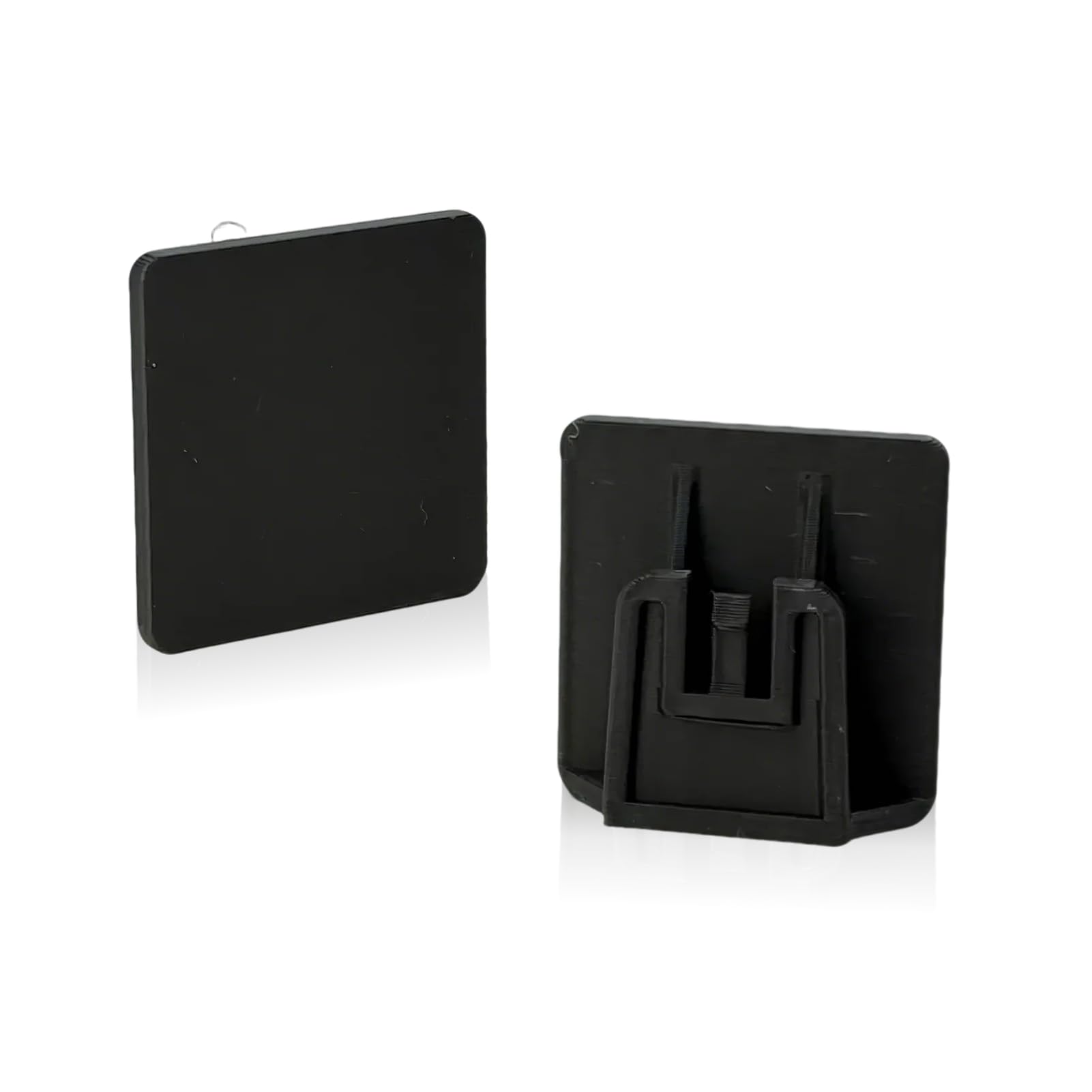2er Set Selbstklebende Clips für Mautgeräte, Universelle Befestigungshalterung für Autos, Schwarz, 3x3 cm, Robustes Doppelseitiges Klebeband, Ideal für Windschutzscheibe und Armaturenbrett von Annlpoy