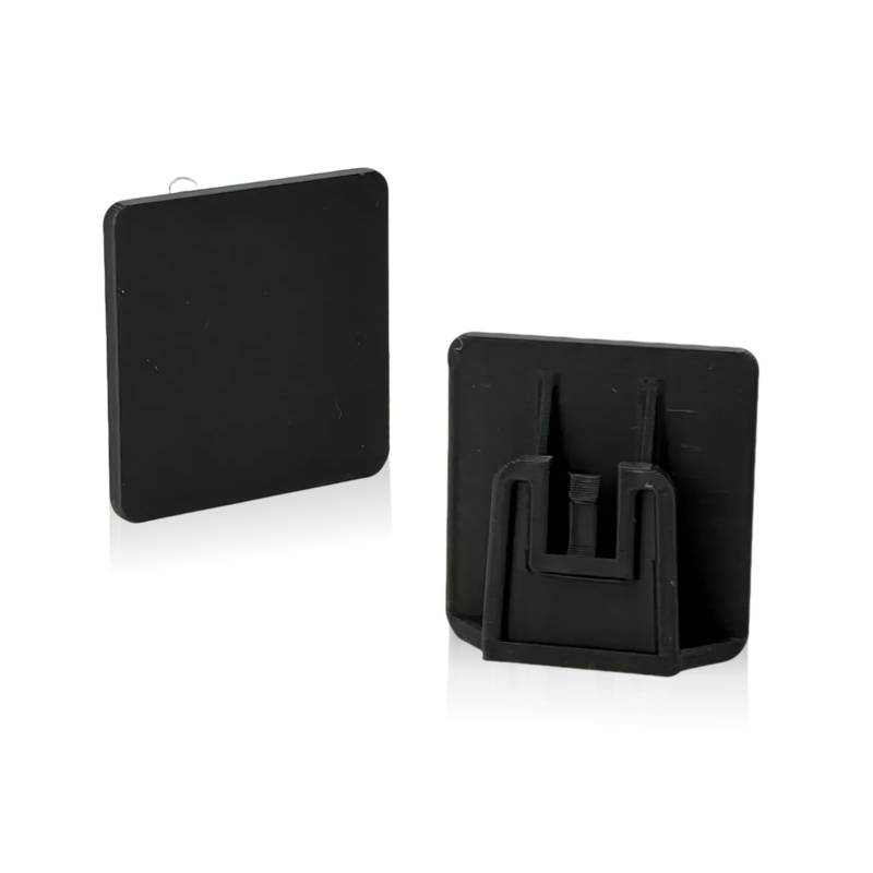 2er Set Selbstklebende Clips für Mautgeräte, Universelle Befestigungshalterung für Autos, Schwarz, 3x3 cm, Robustes Doppelseitiges Klebeband, Ideal für Windschutzscheibe und Armaturenbrett von Annlpoy