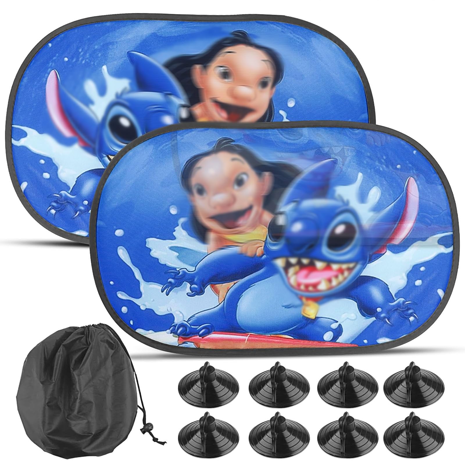 AnnuzoQ Sonnenschutz Auto Seitenscheibe Baby Kinder für Stitch, mit uv Schutz, Autofenster mit Saugnäpfen, 2 Stück, 51x 31cm AnnuzoQ Sonnenschutz Auto Seitenscheibe Baby Kinder für Stitch, mit uv Schutz, Autofenster mit Saugnäpfen, 2 Stück, 51x 31cm von AnnuzoQ
