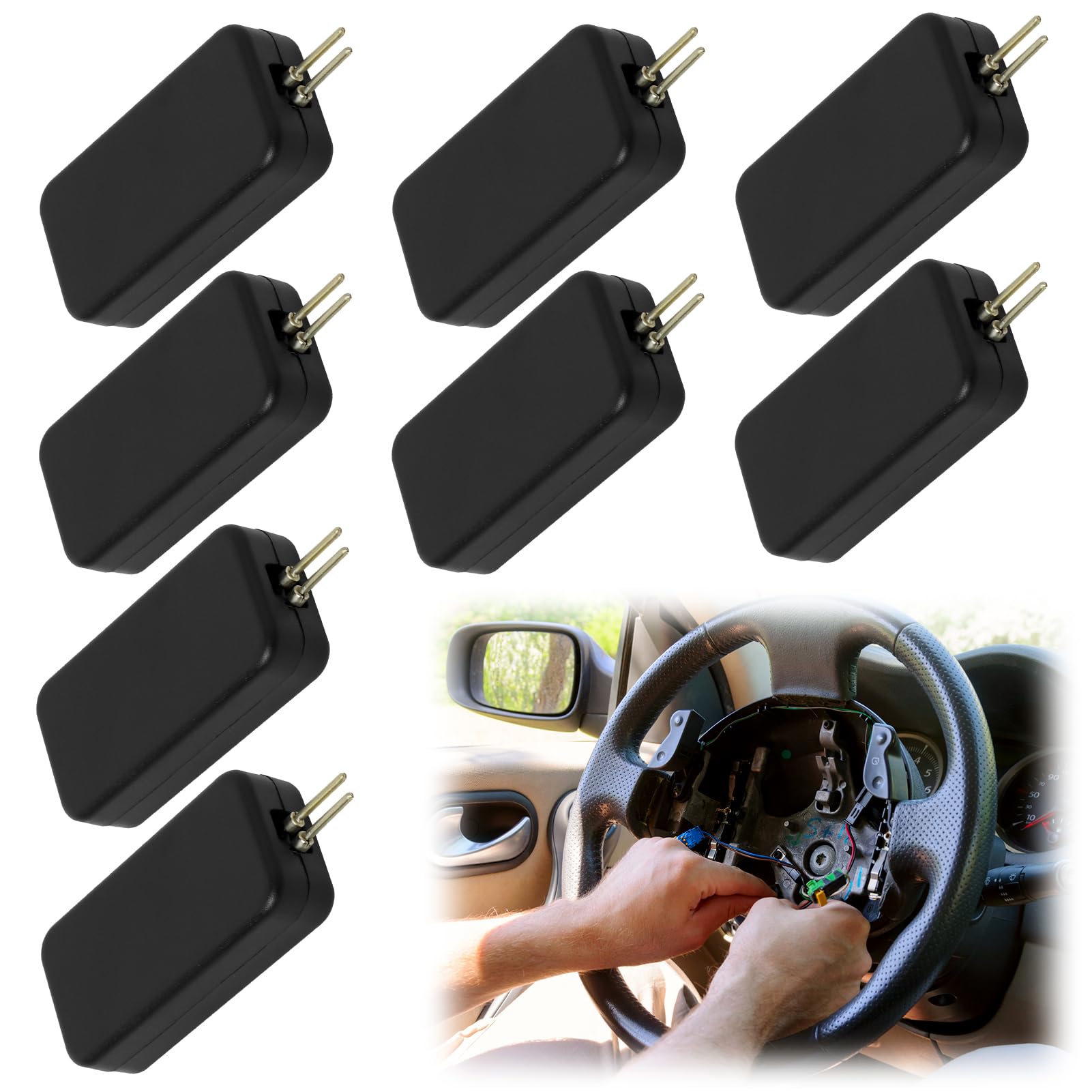 8 Stück Universal Auto Airbag Simulator, SRS Fehlersuche Reparatur Werkzeug, SRS Airbag Tester für Fehlersuche und Diagnose, Reparaturwerkzeug für SRS-System 8 Stück Universal Auto Airbag Simulator, SRS Fehlersuche Reparatur Werkzeug, SRS Airbag Tester für Fehlersuche und Diagnose, Reparaturwerkzeug für SRS-System von Anrbb
