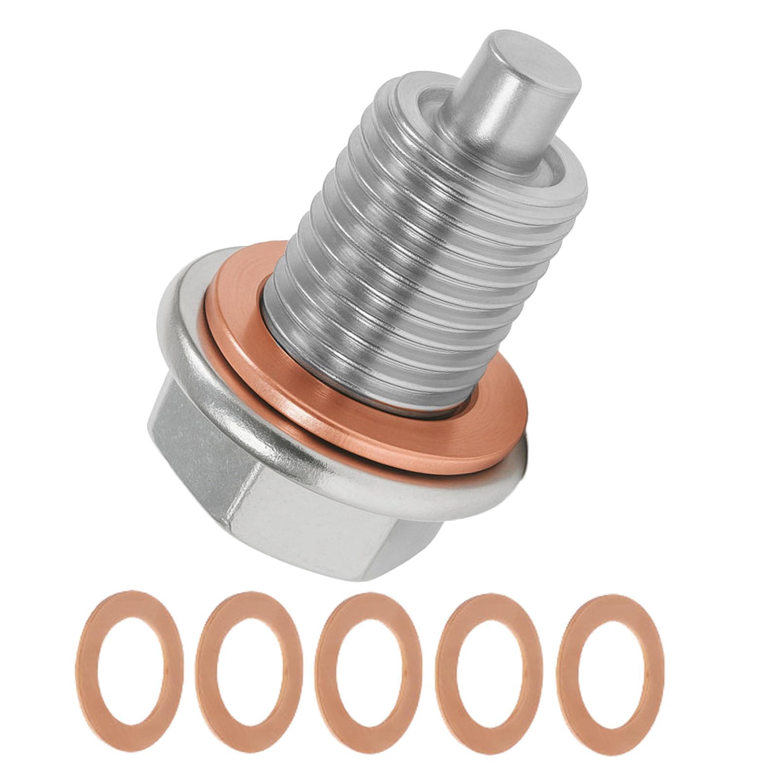Anrbb Magnetische Ölablassschraube M14x1,5, Edelstahl Ölschraube mit Kupfer Dichtung, Ölablassschraube Dichtung Set, Ablassschraube Öl für Auto Motorrad Boot, Öl Ablassen Schraube Magnet Anrbb Magnetische Ölablassschraube M14x1,5, Edelstahl Ölschraube mit Kupfer Dichtung, Ölablassschraube Dichtung Set, Ablassschraube Öl für Auto Motorrad Boot, Öl Ablassen Schraube Magnet von Anrbb