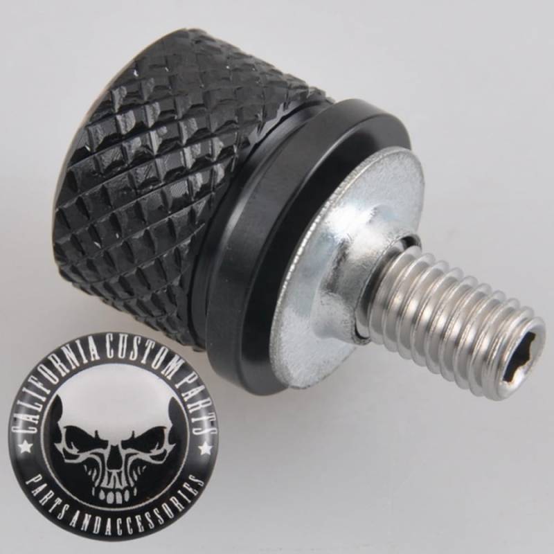 Sitzbank Schraube für Indian Scout Universal 8 mm Schwarz Schädel Muster von Antip-Tools