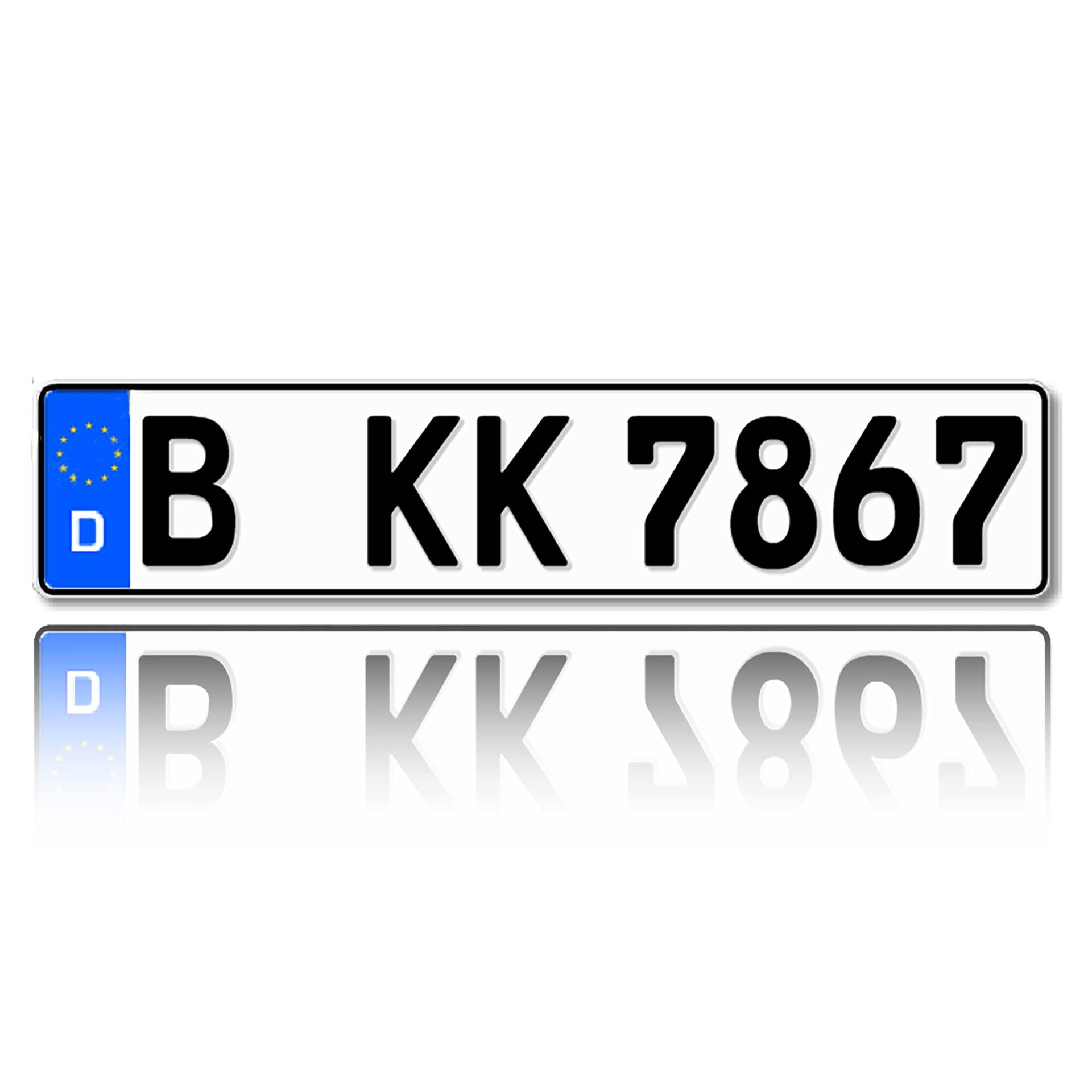 Antmas 1 Euro-Kennzeichen | Kfz Kennzeichen DIN-Zertifiziert für Deutschland (520x110 mm) von Antmas