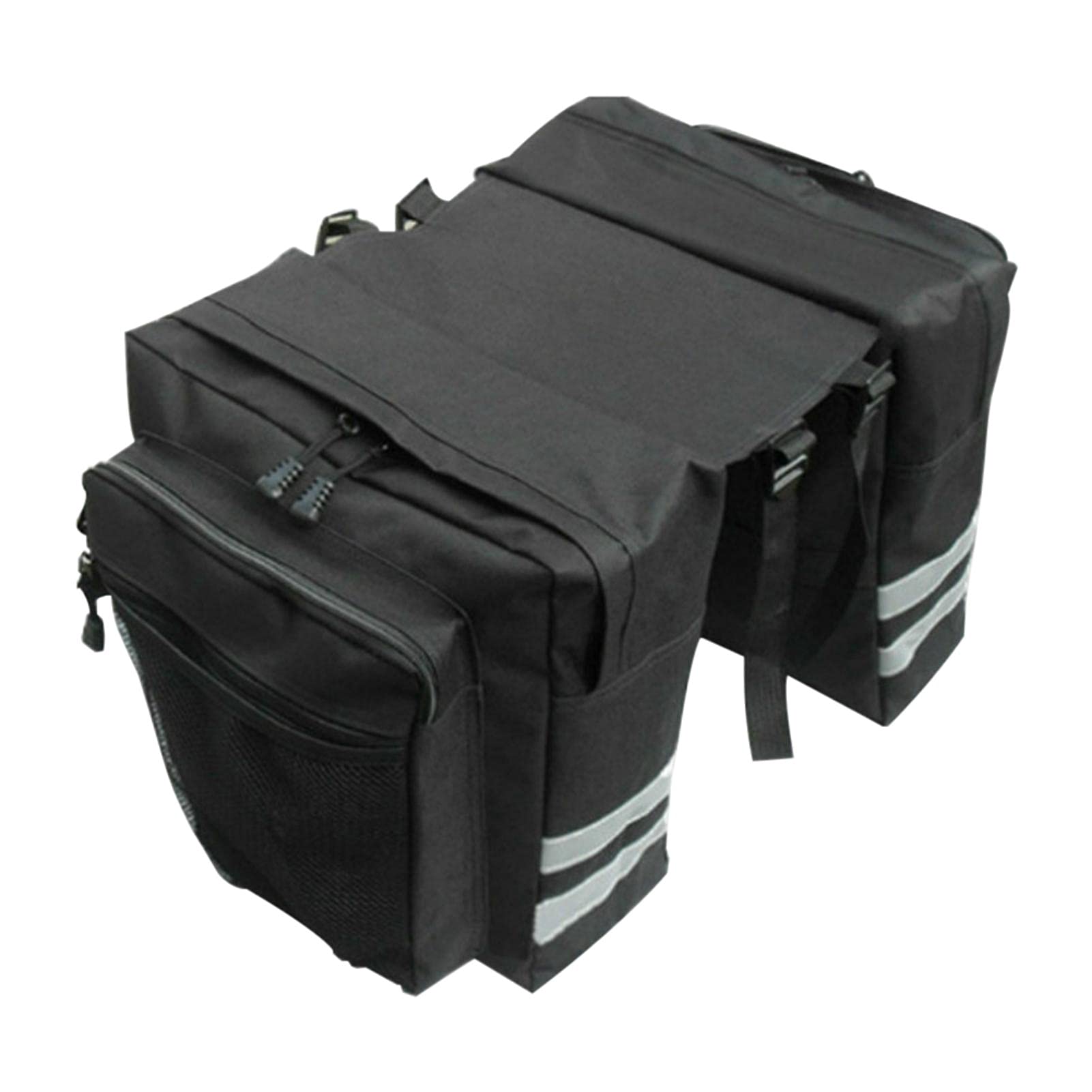 Anwangda Fahrradgepäckträgertasche, wasserdicht, verschleißfest, Fahrradgepäckträger, doppelseitige Gepäckträgertasche, Gepäckträgertasche (schwarz) von Anwangda