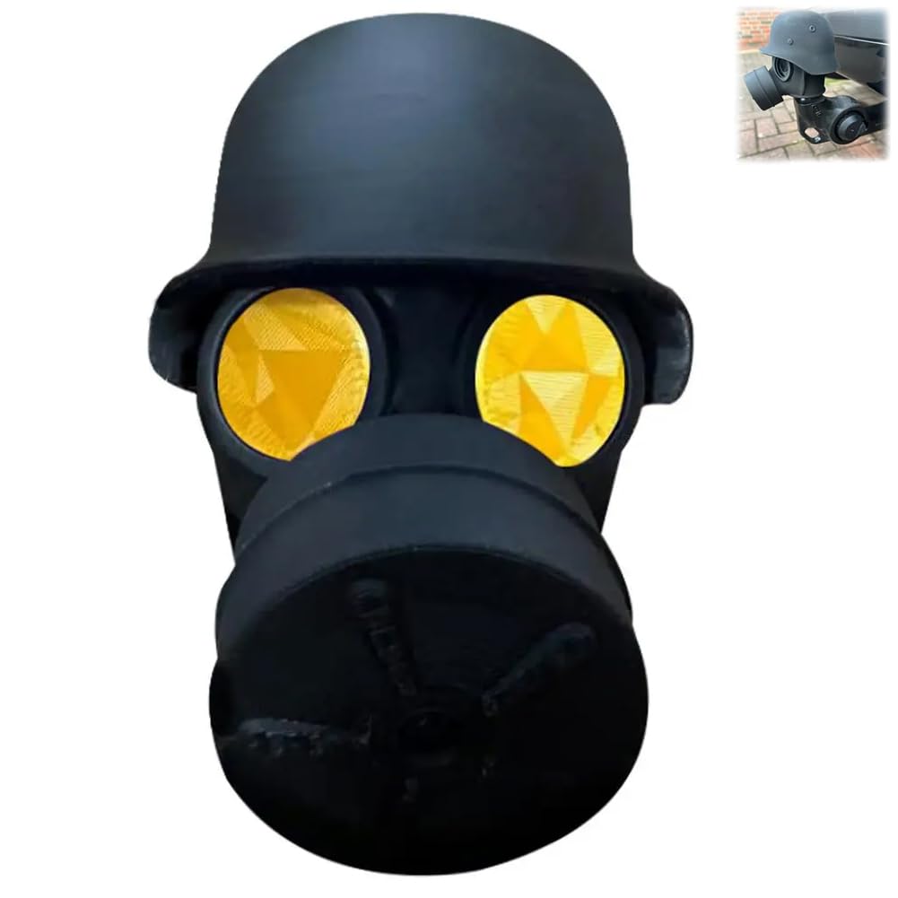 Cover Cap for Trailer Coupling,Abdeckkappe Anhängerkupplung Schutzkappe,Deckkappe für Die Anhängerkupplung,Lustig Gasmaske Helm Form Anhängerkugelkopf Schutzhülle Schild (Gelb) von Aodejoy