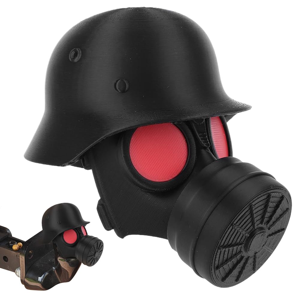 Cover Cap for Trailer Coupling,Abdeckkappe Anhängerkupplung Schutzkappe,Deckkappe für Die Anhängerkupplung,Lustig Gasmaske Helm Form Anhängerkugelkopf Schutzhülle Schild (Rot) von Aodejoy