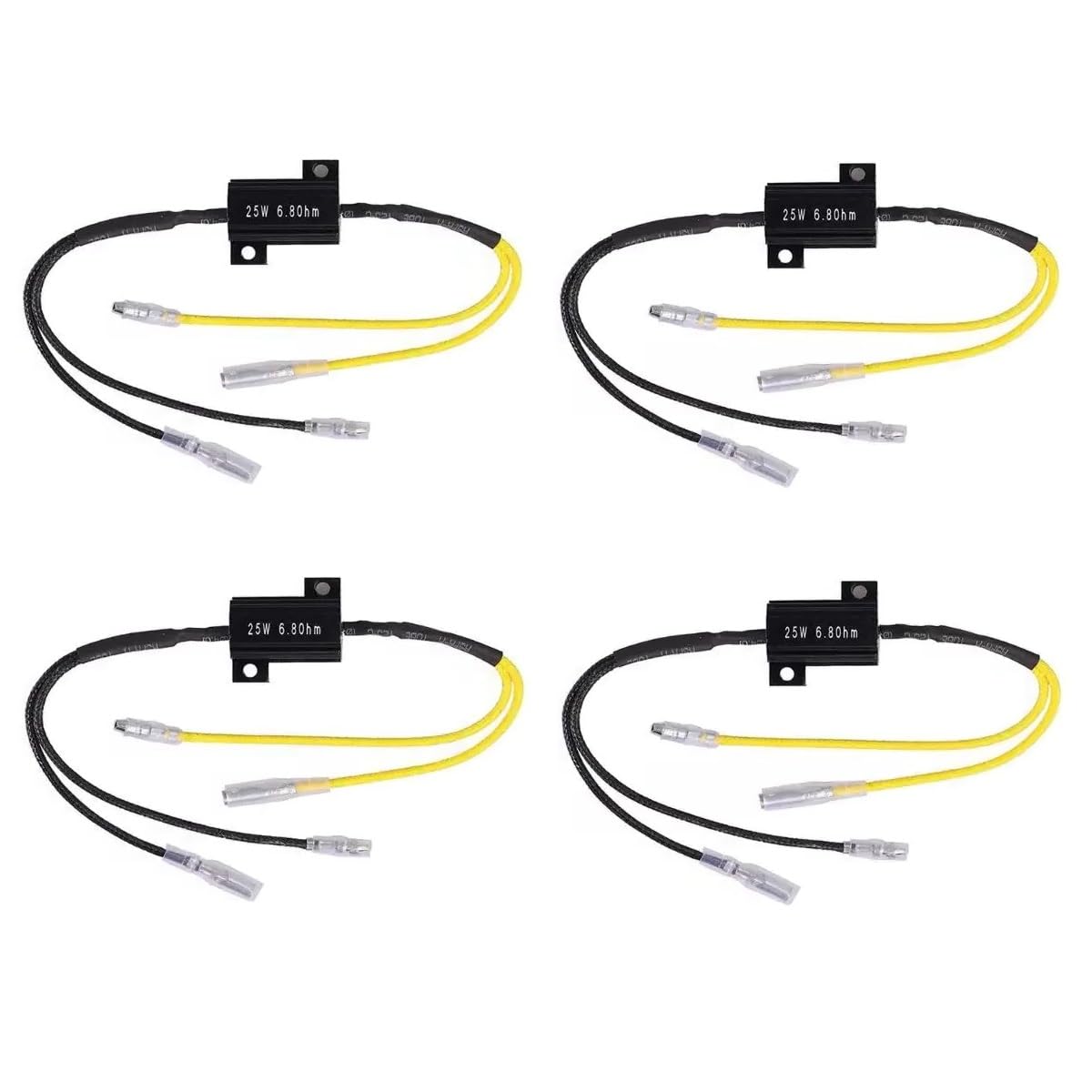 Aofan 4 Stück Motorrad Blinker Leistungswiderstand Lastwiderstand für LED Blinker Fehlercode Richtige Blinkfrequenz Fix Fehler 12V 25W 6.8Ohm Aofan 4 Stück Motorrad Blinker Leistungswiderstand Lastwiderstand für LED Blinker Fehlercode Richtige Blinkfrequenz Fix Fehler 12V 25W 6.8Ohm von Aofan