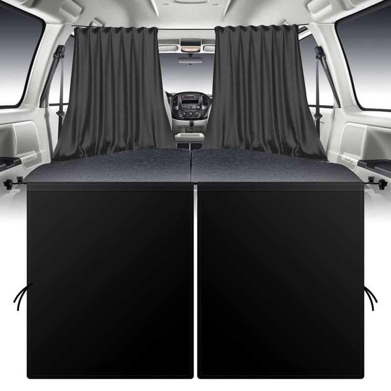 Aohcae 2PCS Auto Trennvorhänge Sonnenschutz, 140x80CM Sichtschutz Vorhänge, Heckscheibe Fenster Sonnenschutz, Camping Zubehör von Aohcae