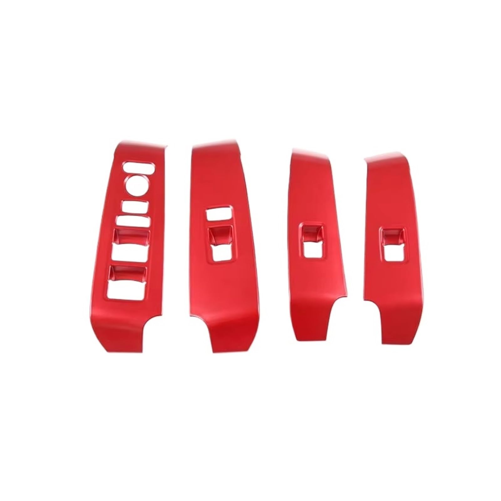Auto Innenraum Zubehör Auto Fenster Schalter Panel Borte Carbon Faser Dekorative Innen Auto Modellierung Zubehör LHD RHD Für Civic 11th Gen 2022 Auto Interieur Panel Trim(LHD Red) von Aokvoh