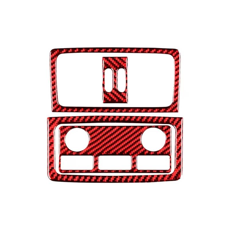 Auto Innenraum Zubehör Autozubehör Kohlefaser-Innenraum Auto-hintere Auspuff-Entlüftungsblende Zierrahmen-Abdeckung Dekor-Aufkleber Für 5er E60 2004 2005 2006-2009 2010 Auto Interieur Panel Trim(Style von Aokvoh