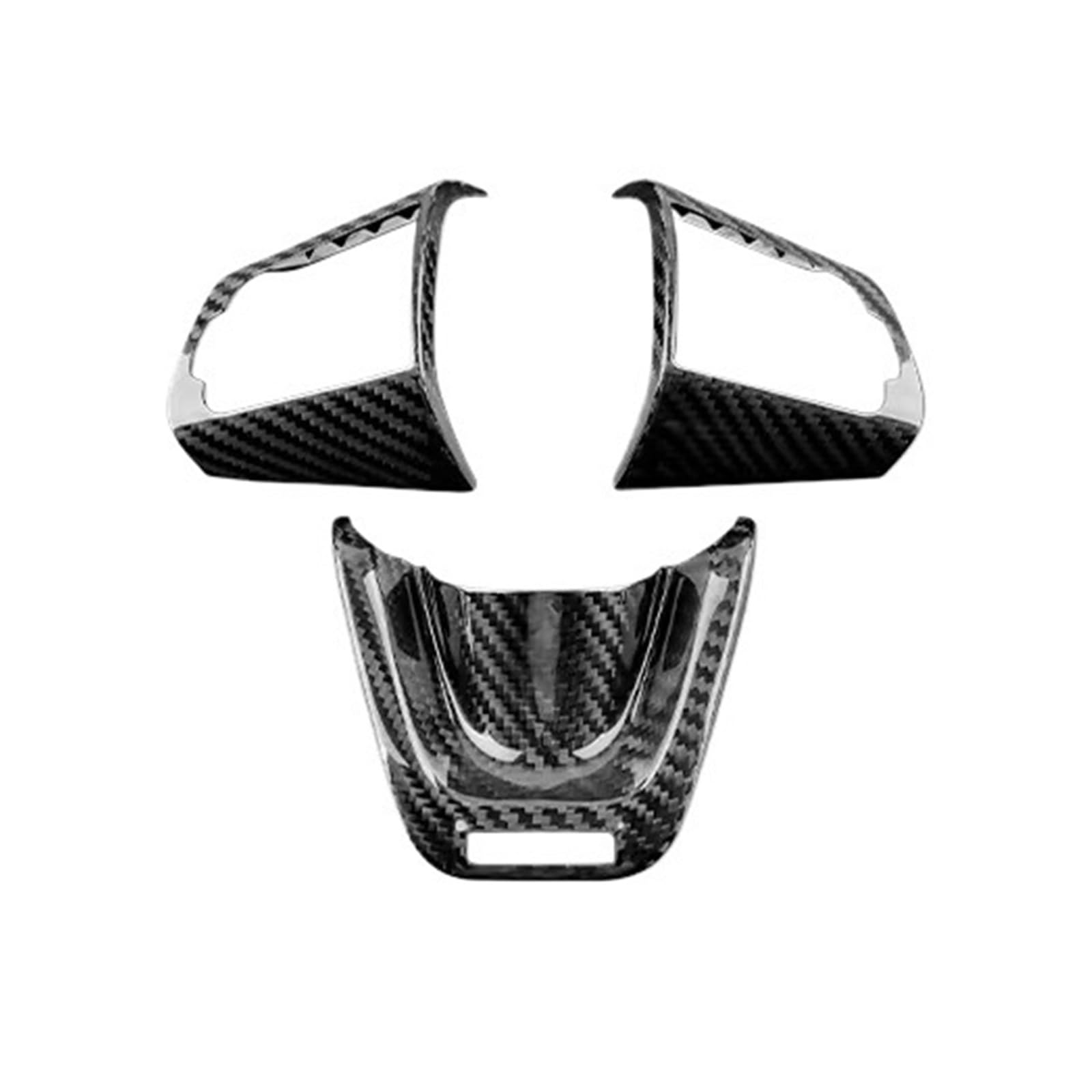 Auto Innenraum Zubehör Echte Harte Carbon Faser Abdeckung Auto Lenkrad Panel Innen Trim Zubehör Für Kia Für Stinger 2018 2019 2020 2021 2022 2023 Auto Interieur Panel Trim(1Set Black Carbon) von Aokvoh