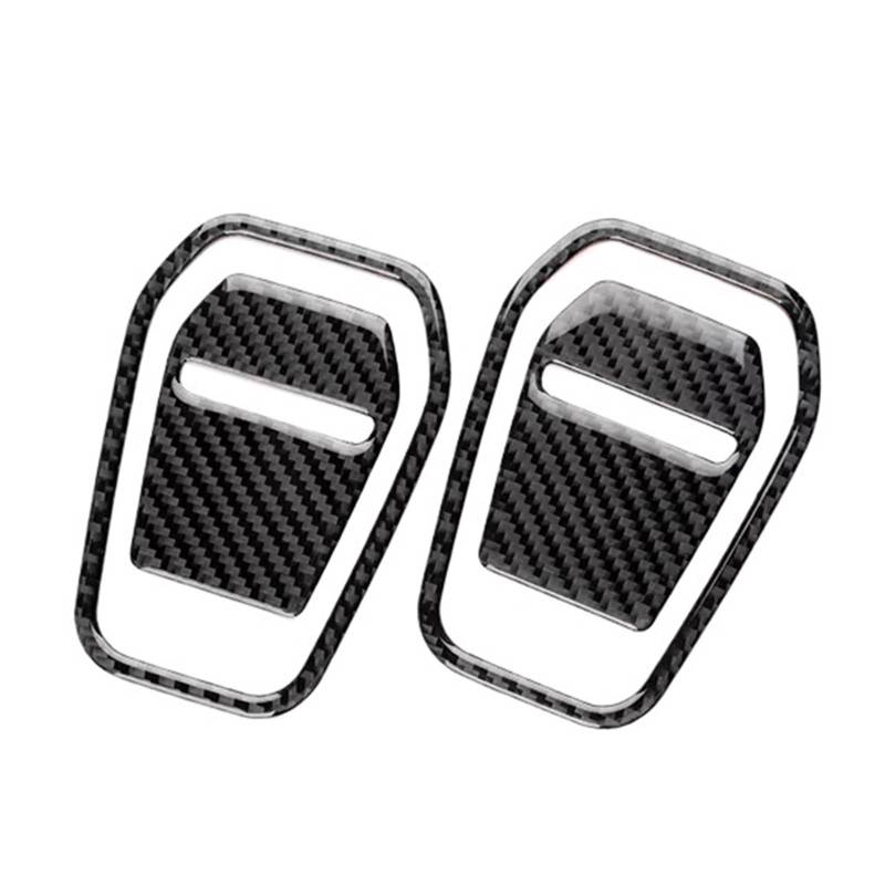 Auto Innenraum Zubehör Echte Weiche Carbon-Faser-Aufkleber Schmücken LHD RHD Autositz Griff Dekor Innenverkleidung Für Ford Für Mustang GT Dark Horse EcoBoost 2024 2025 Auto Interieur Panel Trim(Black von Aokvoh
