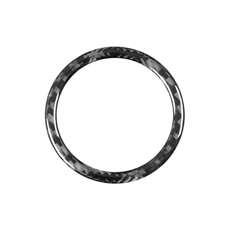 Auto Innenraum Zubehör Für 5 Series E60 2004 2005 2006-2008 2009 2010 Zubehör Carbon Fiber Interior Auto Key Start Zündschalter Dekorative Ringabdeckung Aufkleber Auto Interieur Panel Trim(Black) von Aokvoh