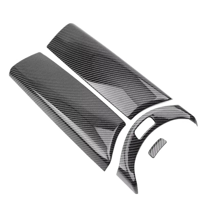 Auto Innenraum Zubehör Für Benz E Für GLC C Klasse W205 4 Stück Carbon Faser Auto Center Armlehne Box Panel Schalter Taste Abdeckung Innen Dekorieren Zubehör Auto Interieur Panel Trim(Carbon Fiber) von Aokvoh