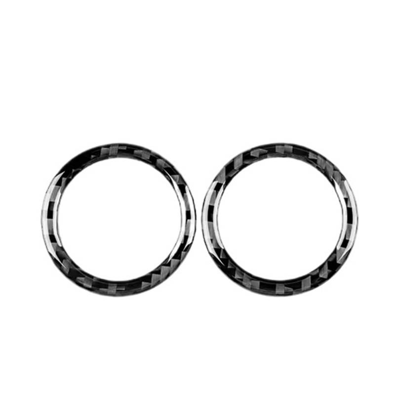 Auto Innenraum Zubehör Für Clio 2006 2007 2008 2009 2010 2011 2012 Echte Weiche Carbon Faser Aufkleber Dekorieren Innen Auto Rückspiegel Einstellen Ring Auto Interieur Panel Trim(Black Carbon) von Aokvoh