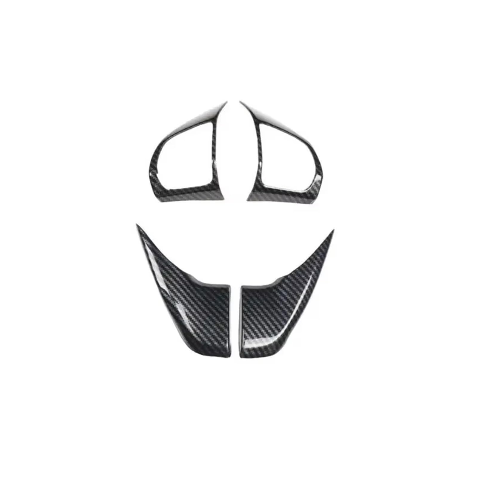 Auto Innenraum Zubehör Für Hyundai Für Elantra 2017-2020 Für IONIQ Für Veloster Carbon Look Auto Innen Lenkrad Trim Abdeckung Aufkleber Taste Rahmen Auto Auto Interieur Panel Trim von Aokvoh