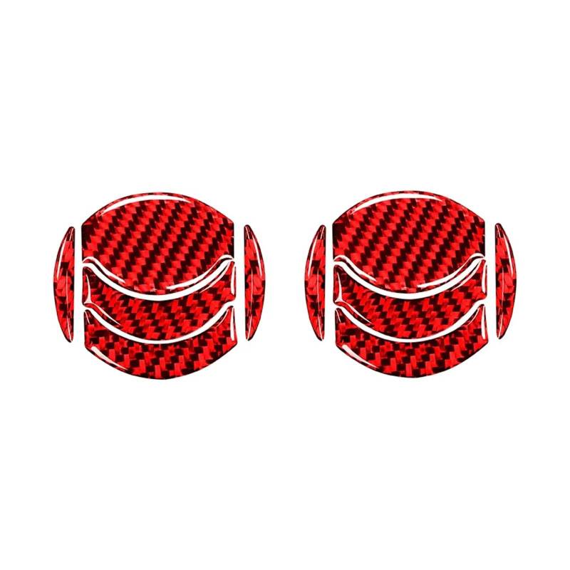 Auto Innenraum Zubehör Für Nissan 350Z 2003 2004-2007 2008 2009 Carbon Fiber Roadster Instrument Panel Links Rechts Luftauslass Rahmen Dekoration Aufkleber Auto Zubehör Auto Interieur Panel Trim(Red) von Aokvoh