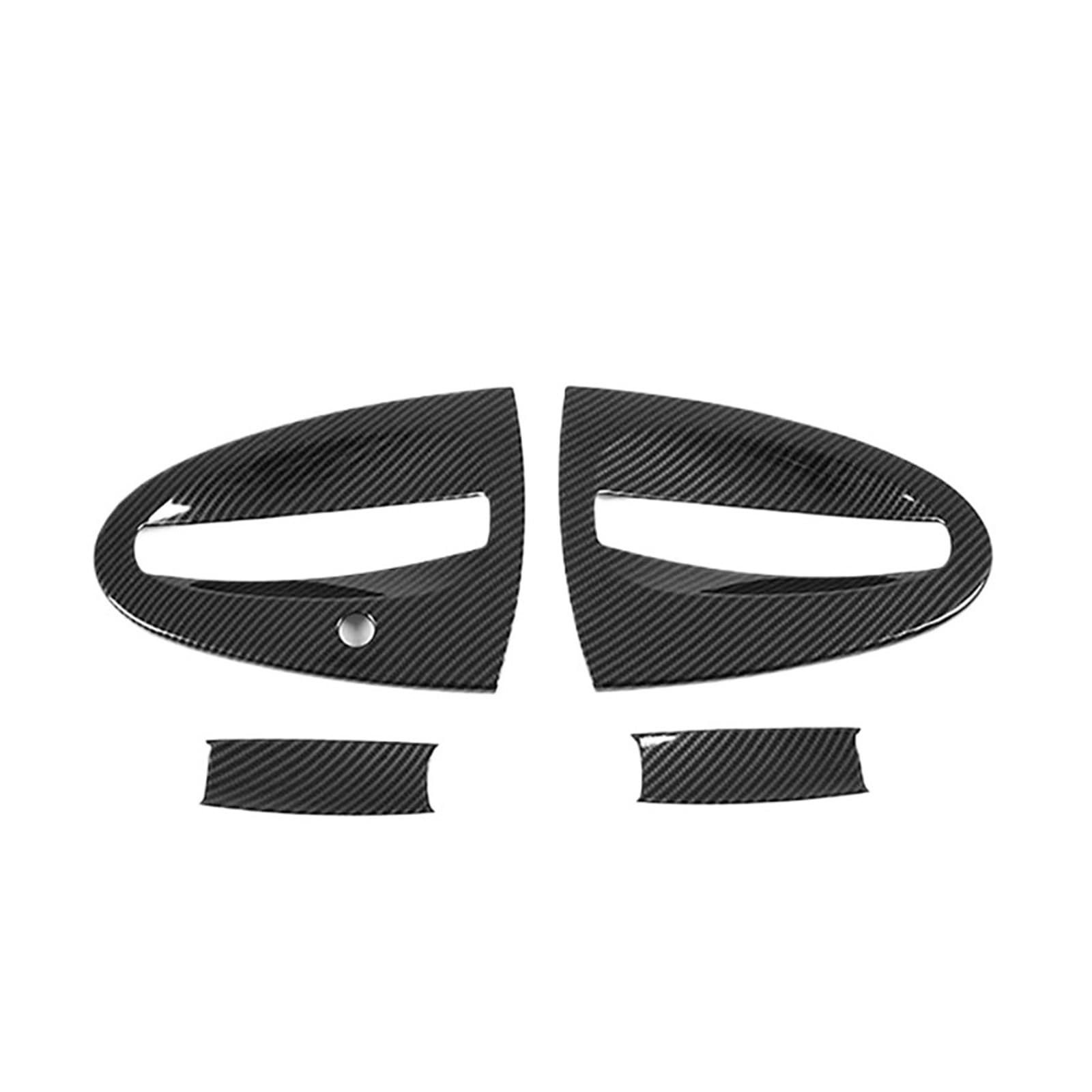 Auto Innenraum Zubehör Kohlefaser-Auto-Innen-/Außentürgriff-Mittelkonsolen-Trim-Abdeckung Für Benz Für Smart 451 2009 2010 2011 2012 2013 2014 2015 (2 Türen) Auto Interieur Panel Trim(Inner Door Handl von Aokvoh