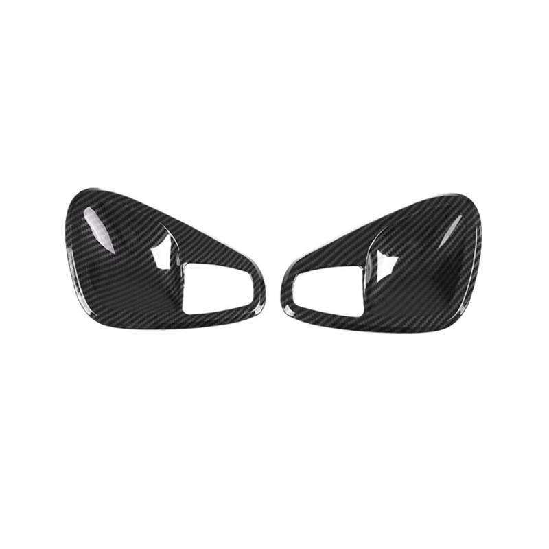 Auto Innenraum Zubehör Kohlefaser-Auto-Innen-/Außentürgriff-Mittelkonsolen-Trim-Abdeckung Für Benz Für Smart 451 2009 2010 2011 2012 2013 2014 2015 (2 Türen) Auto Interieur Panel Trim(Outer Door Handl von Aokvoh