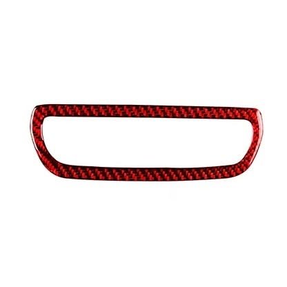 Auto Innenraum Zubehör Kohlefaser-Zubehör Auto-Innenräume Sitzheizung Knopfrahmen Zieraufkleber Applikation Für Benz Für Fortwo 451 Coupe 2011 2012 2013 2014 2015 Auto Interieur Panel Trim(Red) von Aokvoh