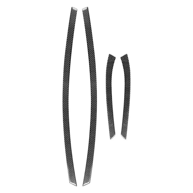 Auto Innenraum Zubehör Red Carbon Fiber Tür Innere Armlehne Panel Trim Streifen Innen Auto Zubehör Dekoration Aufkleber Für 3 Serie E90 2006 2007 2008 Auto Interieur Panel Trim(Black) von Aokvoh