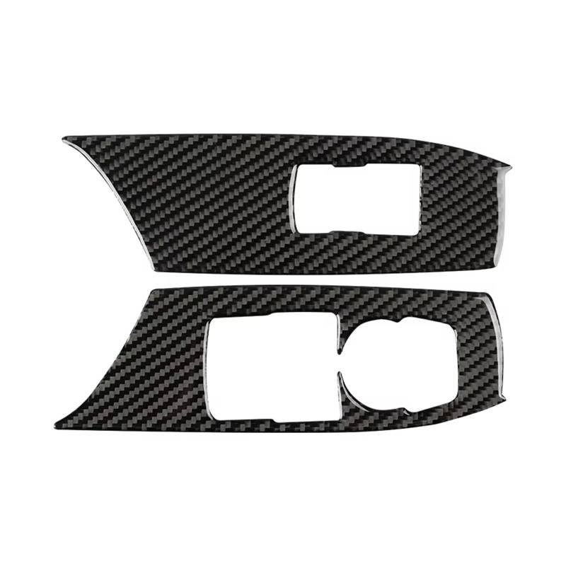 Auto Innenraum Zubehör Zubehör Carbon Fiber Innen Auto Fenster Heben Bedienfeld Dekorative Rahmen Abdeckung Aufkleber Für Chevrolet Für Camaro 2017 2018 2019-2021 2022 Auto Interieur Panel Trim(Black, von Aokvoh