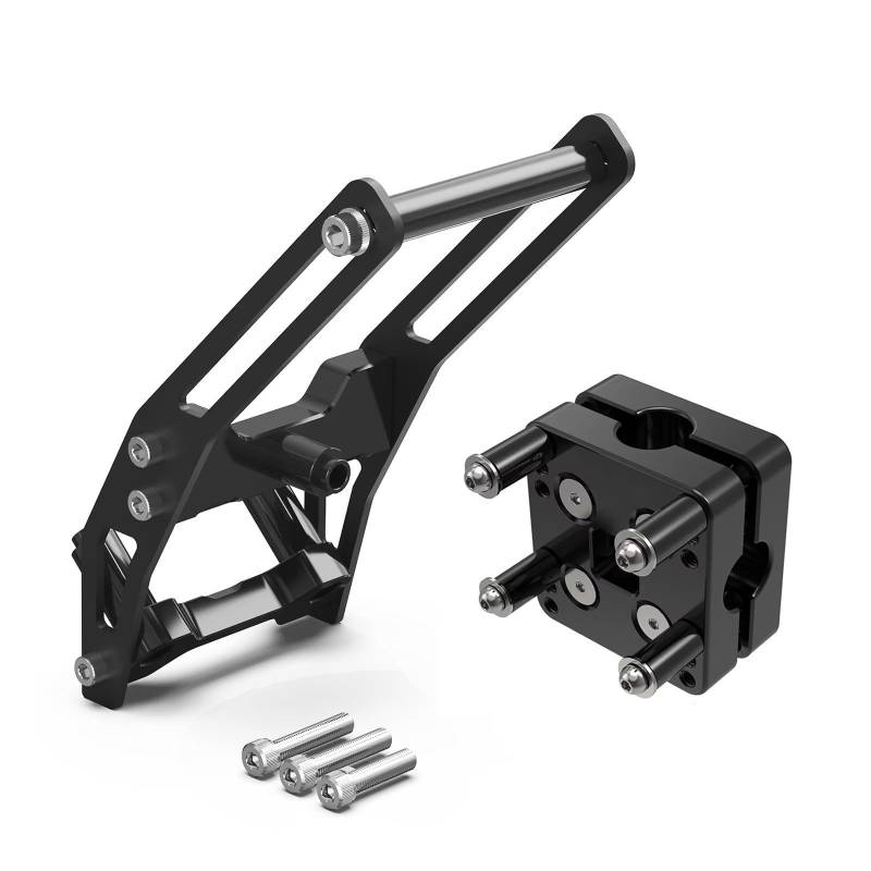 Motorrad Halterung GPS Einstellbare 12 MM Bar Navigation GPS Halterung 12 MM GPS Halter Bar Clamp Für Ducati 2022-2023 2024 Für DesertX Für Wüste X GPS Navigationshalterung(Set) von Aokvoh
