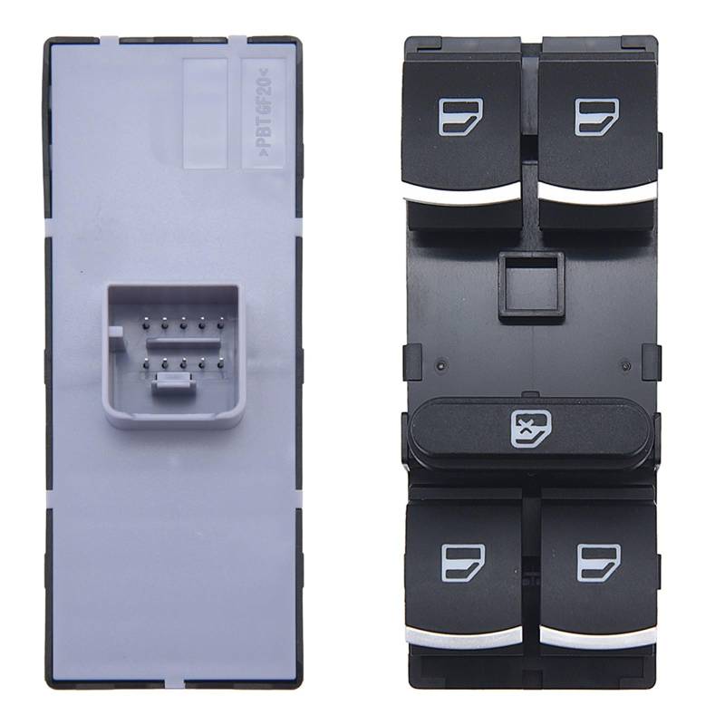Schaltfläche Master Fensters 5ND959857 Master Power Fenster Control Schalter Für VW Für Jetta Für Tiguan Für Golf Für GTI MK5 MK6 Für Passat B6 CC Für Leon 5ND 959 857 03-2015 Fensterheber Schalter von Aokvoh