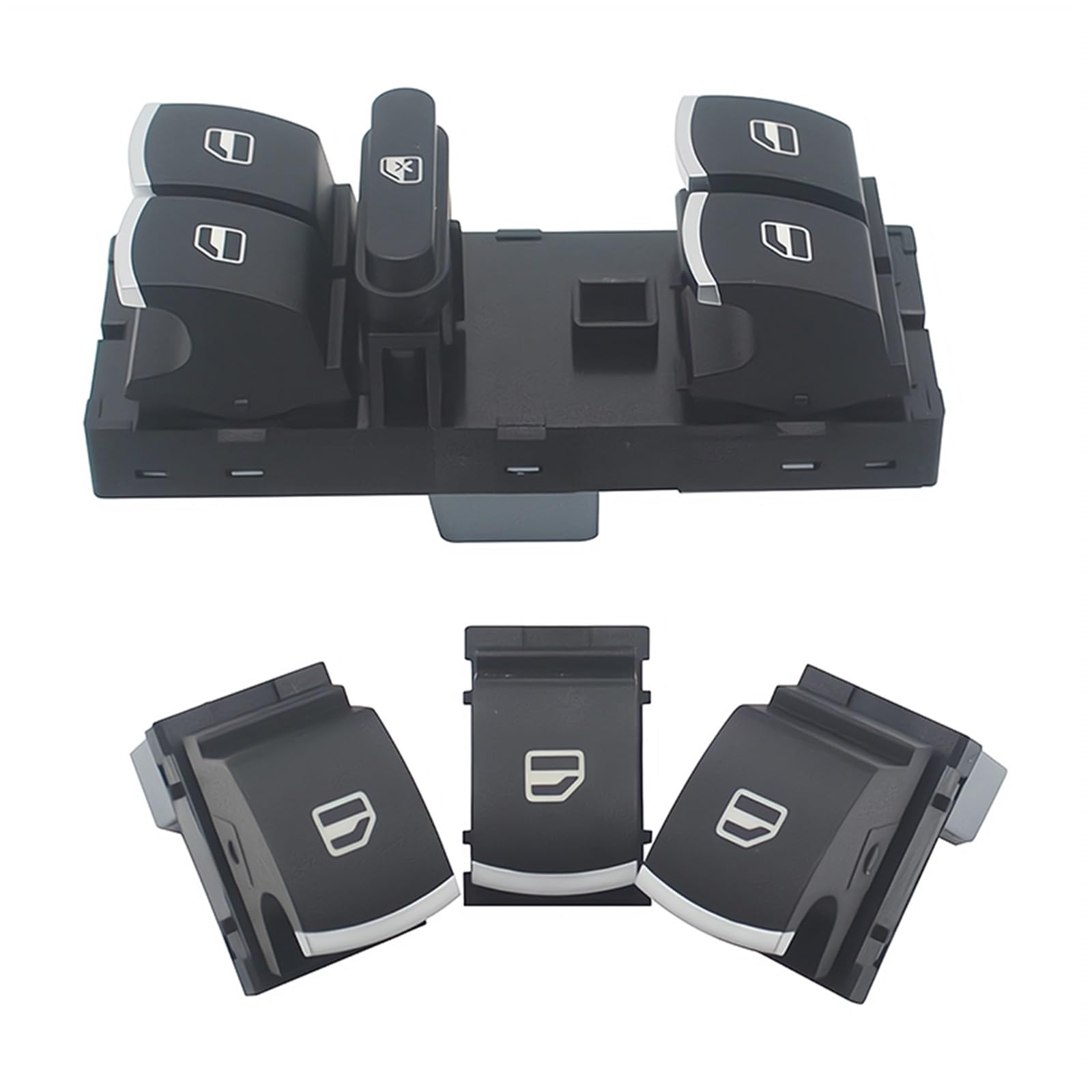 Schaltfläche Master Fensters Chrome Master Fenster Schalter Auto Lift Control Taste Für Golf MK5 MK6 Für Tiguan Für Touran Für Passat 5ND959857 5K4959857 Fensterheber Schalter Schaltfläche Master Fensters Chrome Master Fenster Schalter Auto Lift Control Taste Für Golf MK5 MK6 Für Tiguan Für Touran Für Passat 5ND959857 5K4959857 Fensterheber Schalter von Aokvoh